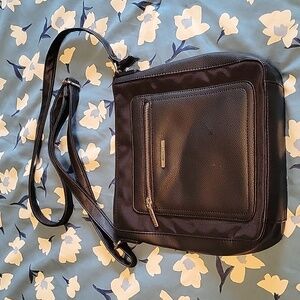 ROOTS Black Nylon Crossbody Bag